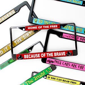 License Plate Frame Templates Design Ideas