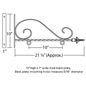 Light Duty Scroll Bracket Medium 18