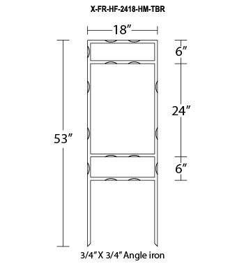 Sign Holder with top and bottom rider 18x24