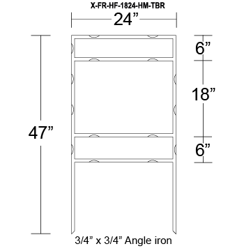 Sign Holder with top and bottom rider 24x18